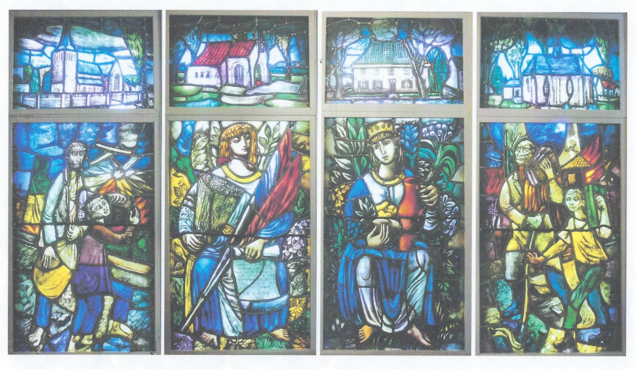 Glas-in-lood ramen gemeentehuis