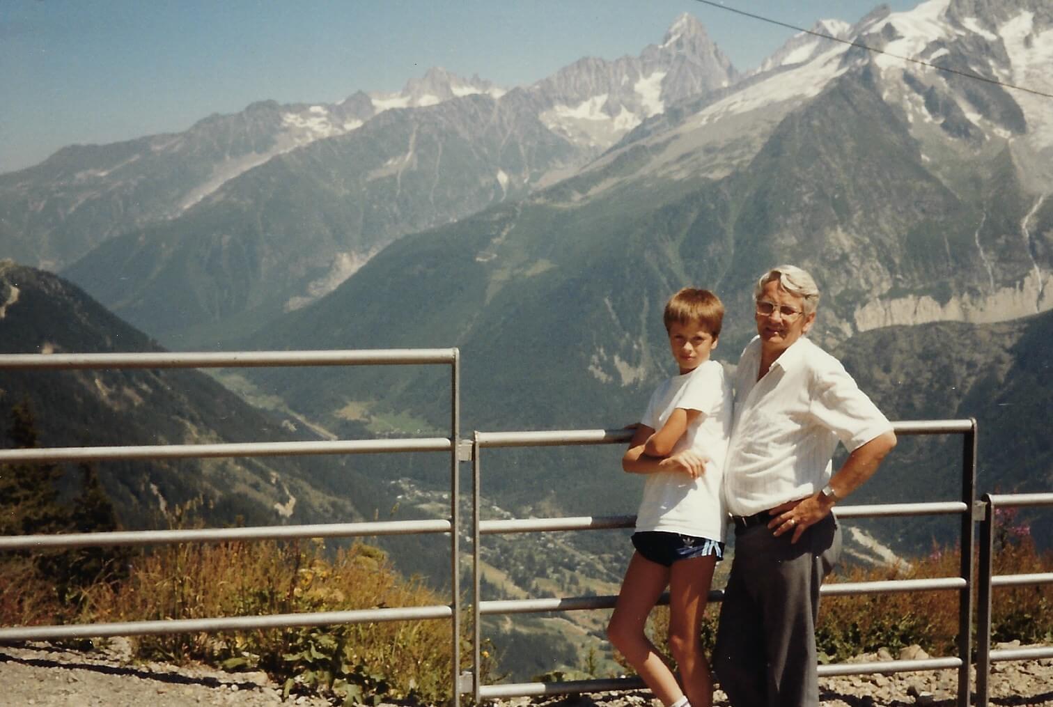 Met zoon Vincent in Zwitserland Brunnen bij Vierwoudsteden streken meer