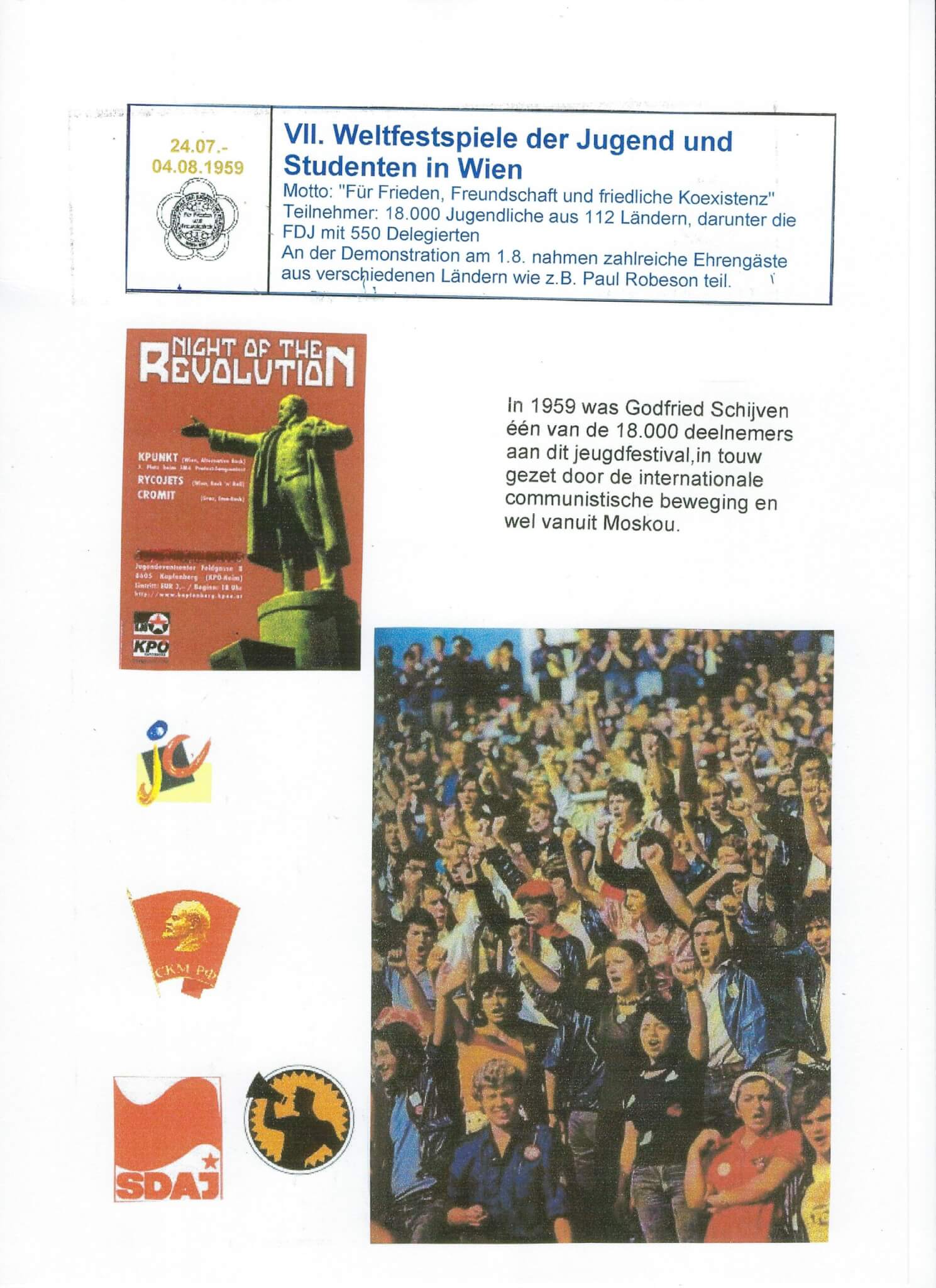 Weltfestspiele in WIen blad 1